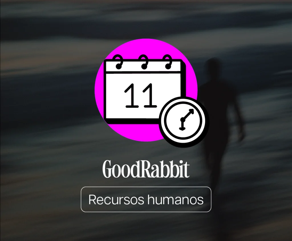 Imagen de blog de GoodRabbit sobre si se deben trabajar o no los feriados en Chile. La imagen tiene un calendario junto al logo de GoodRabbit y la categoría del blog que es "Recursos humanos"