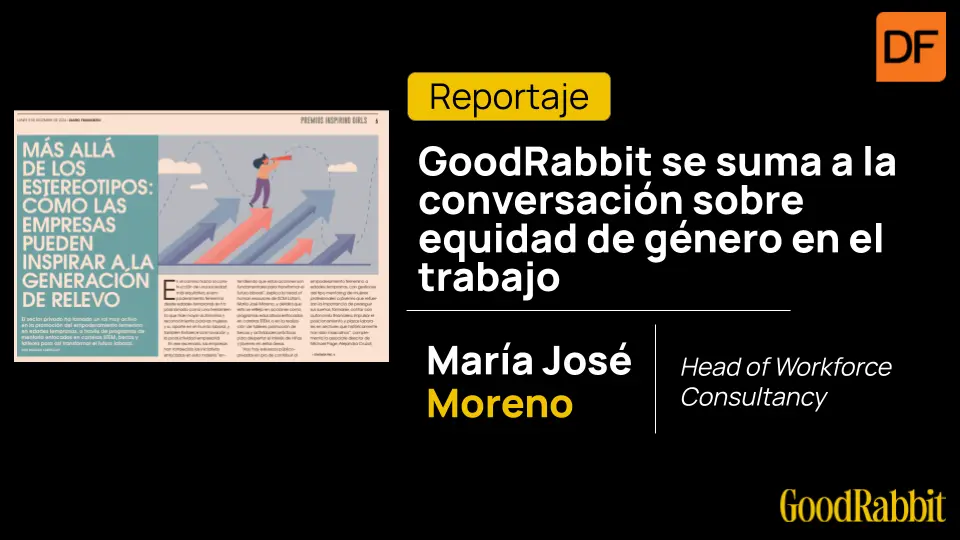 Recorte de prensa de María José Moreno en Diario Financiero sobre equidad de género en el trabajo