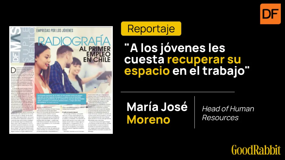 Recorte de prensa de María José Moreno en Diario Financiero sobre el empleo joven